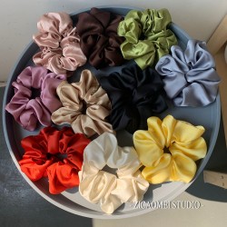 Ikat Rambut Scrunchie SATIN POLOS - HA040