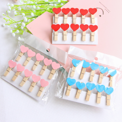 Wooden Clip isi 10pcs LOVE - HD012