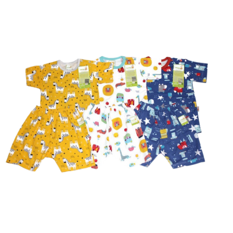 Velvet - ECER 1SET Setelan Starry Night - Kancing Pundak - Tangan Pendek [ECER 1 SET]