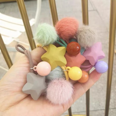 Ikat Rambut Star Pompom - HA071