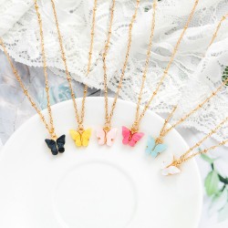 Kalung Acrylic Kupu-Kupu - JW020