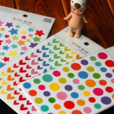 6Pcs Sticker Color Seal - ST527