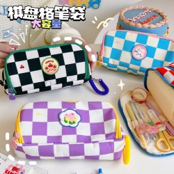 Pencil Case Chekered Ganci Spiral - PC100
