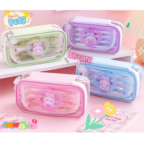 Pencil Case Multilayer Bunny Love - PC102