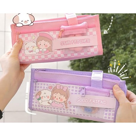 Pencil Case Girl Hat Animal - PC104