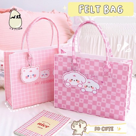 Totebag Felt Pastel Karakter - BG110