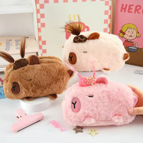 Pencil Case Fluffy Capybara Set - PC153