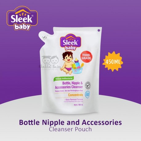 Sleek Baby Bottle Nipple And Accessories Cleanser Pouch 450ml Kkakkaid At Kkakkakids Kkakkababy