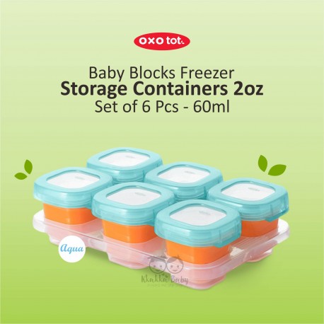 OXO Tot Baby Blocks Freezer Storage Containers 2oz 2 Oz / 6x60ml
