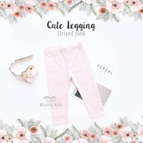 Cute Legging - Striped Pink