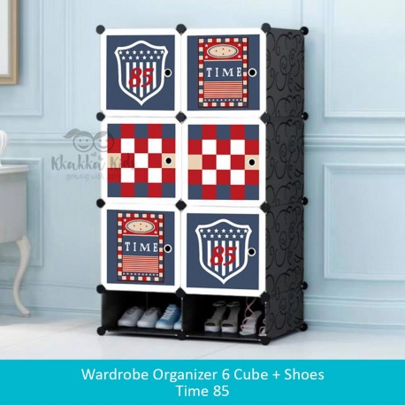Wardrobe Organizer 6 Cube + Shoes - Time 85