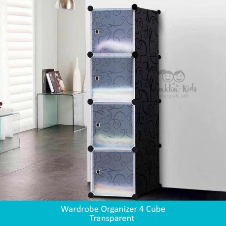 Wardrobe Organizer 4 Cube - Transparent