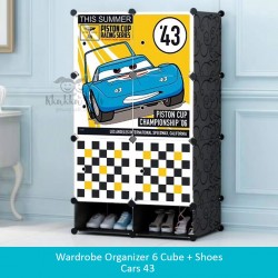 Wardrobe Organizer 6 Cube + Shoes - Cars 43