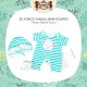 Petite Mimi - 3D Forest Animal Baby Romper - Sheep Striped Tosca