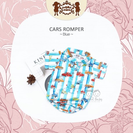 Petite Mimi - Cars Romper - Blue