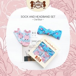 Petite Mimi - Sock and Headband Set - Owl Blue