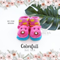 Colorfull Doll Sock - Hot Pink Bernard