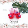 Colorfull Doll Sock - Little Polka Bernard Red
