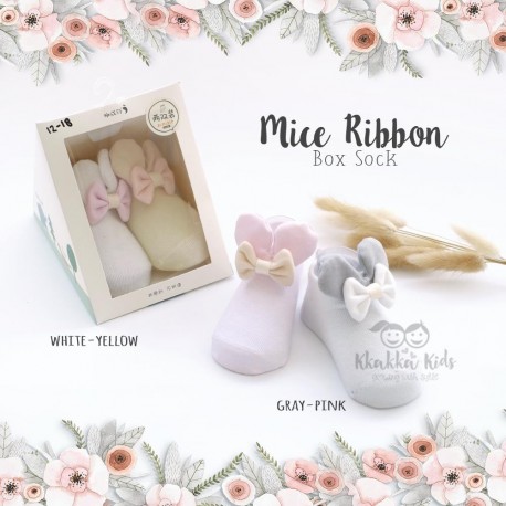 Mice Ribbon Box Sock