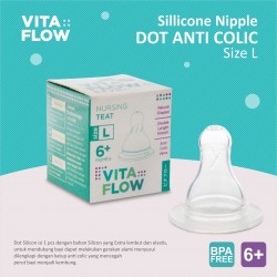 VITAFLOW - Sillicone Nipple Size L Dot Anti Colic