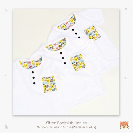 Little Jack - Kitten Pockslub Henley Shirt