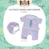 Petite Mimi - 3D Forest Animal Baby Romper - Horsey