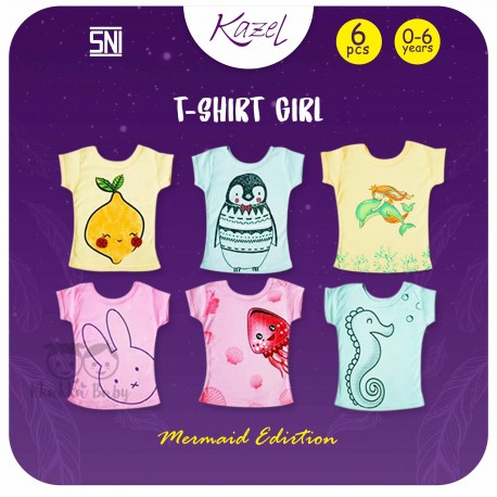 Kazel - Tshirt Girl (6 pcs/Pack) - Mermaid Edition