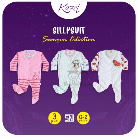 Kazel - Sleepsuit (3 set/pack) -  Summer Edition