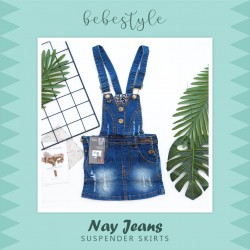 Bebestyle - Nay Jeans Suspender Skirts