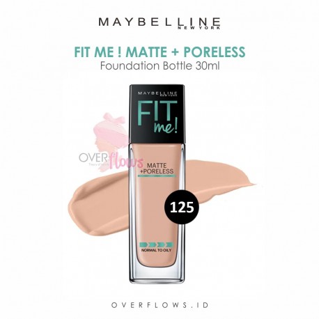 Maybelline - Fit Me Matte + Poreless Foundation Bottle 30ML - 125(Nude Beige)