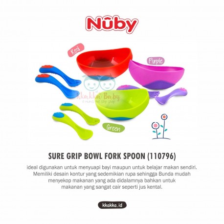 Nuby - Sure Grip Bowl Fork Spoon (110796)