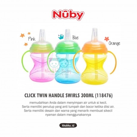 Nuby - Click Twin Handle Swirls 300ml (118476)