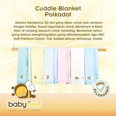 Babybee - Cuddle Blanket Dot - Blue