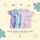 Aruchi - ECER 1 PCS - Setelan Polos Warna Girls - Kancing Pundak - Tangan Pendek [1 Set]