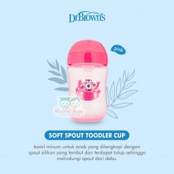 Dr Brown - Soft Spout Toodler Cup 9oz/270ml - Pink