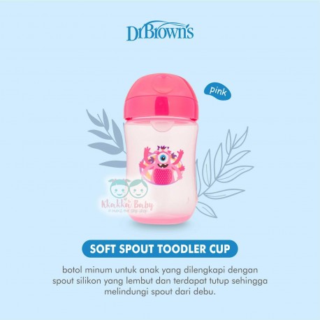 Dr Brown - Soft Spout Toodler Cup 9oz/270ml - Pink