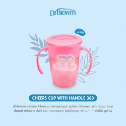 Dr Brown - Cheers Cup With Handle 360 - Pink