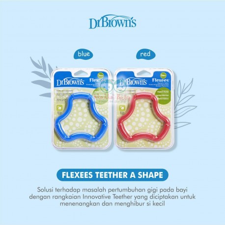 Dr Brown - Flexees Teether - A-Shape - Blue