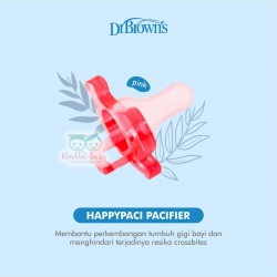 Dr Brown - HappyPaci - New One Piece Pacifier [0M+] - Pink - 1 Pcs