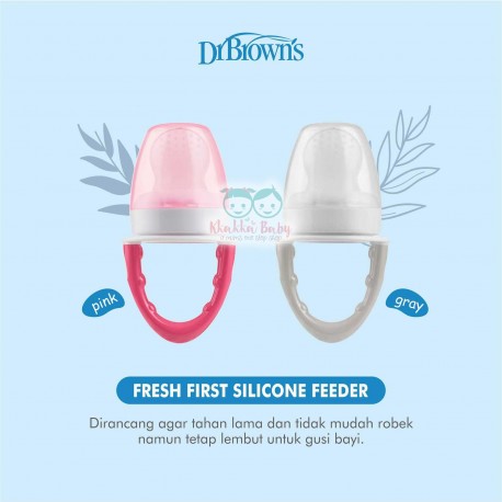 Dr Brown - Fresh First Silicone Feeder - Grey [1 Pcs]