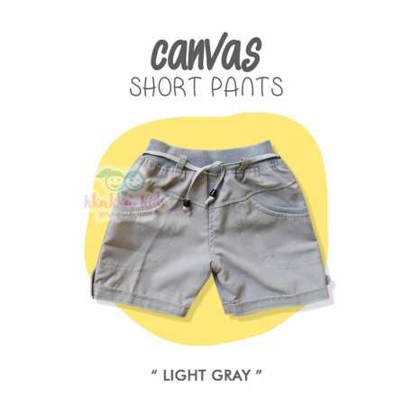 Canvas Short Pants - Light Gray