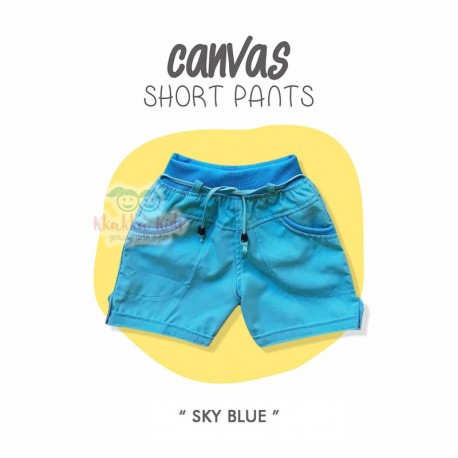 Canvas Short Pants - Sky Blue