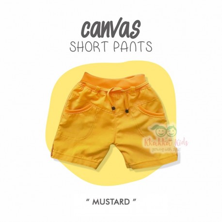 Canvas Short Pants - Mustard