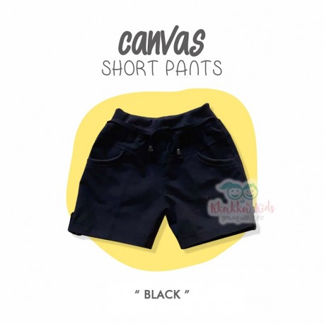 Canvas Short Pants - Black