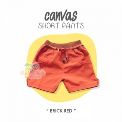 Canvas Short Pants - Brick Red