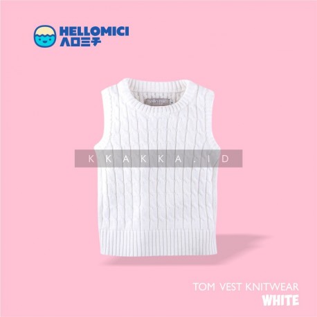 Helomici - Knitwear Tom Vest - White
