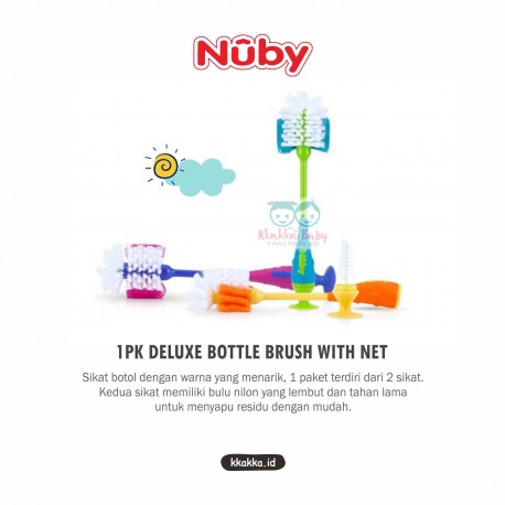 Nuby - 1Pk Deluxe Bottle Brush With Net