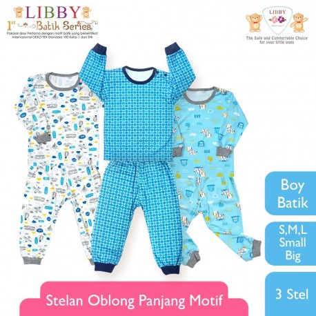 Libby - ECER 1 SET Setelan Oblong Panjang SML Kecil - Batik Series Boy [ECER 1 SET]