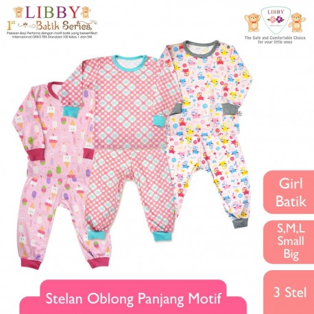 Libby - ECER 1 SET Setelan Oblong Panjang Rib SML Kecil - Batik Series Girls [ECER 1 SET]