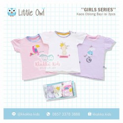 Little Owl - Kaos Oblong Bayi isi 3pcs - Seri 14 - Girls